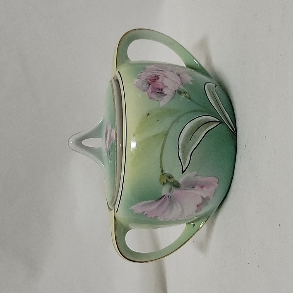 Tillowitz Silesia Germany Hand Painted Two Handled Dish